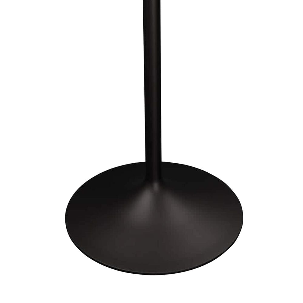 Leisuremod LeisureMod Verve Collection Modern Bar Height Table Black Base with 27 Square Marbleized White Laminated  Top, , large