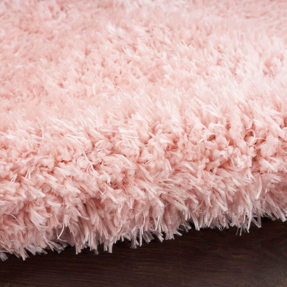 Nourison Lush Shag 5&#39;3&quot; x 7&#39;3&quot; Blush Area Rug, , large