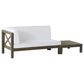 Hearth and Haven Brava Outdoor Corner Bench with Coffee Table in White, , large