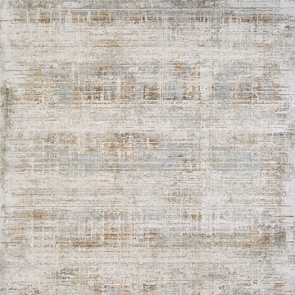 Surya Brunswick Cream, Light Gray, Medium Brown, Charcoal, Light Brown and Mustard 5&#39;3&quot; Round Area Rug, , large