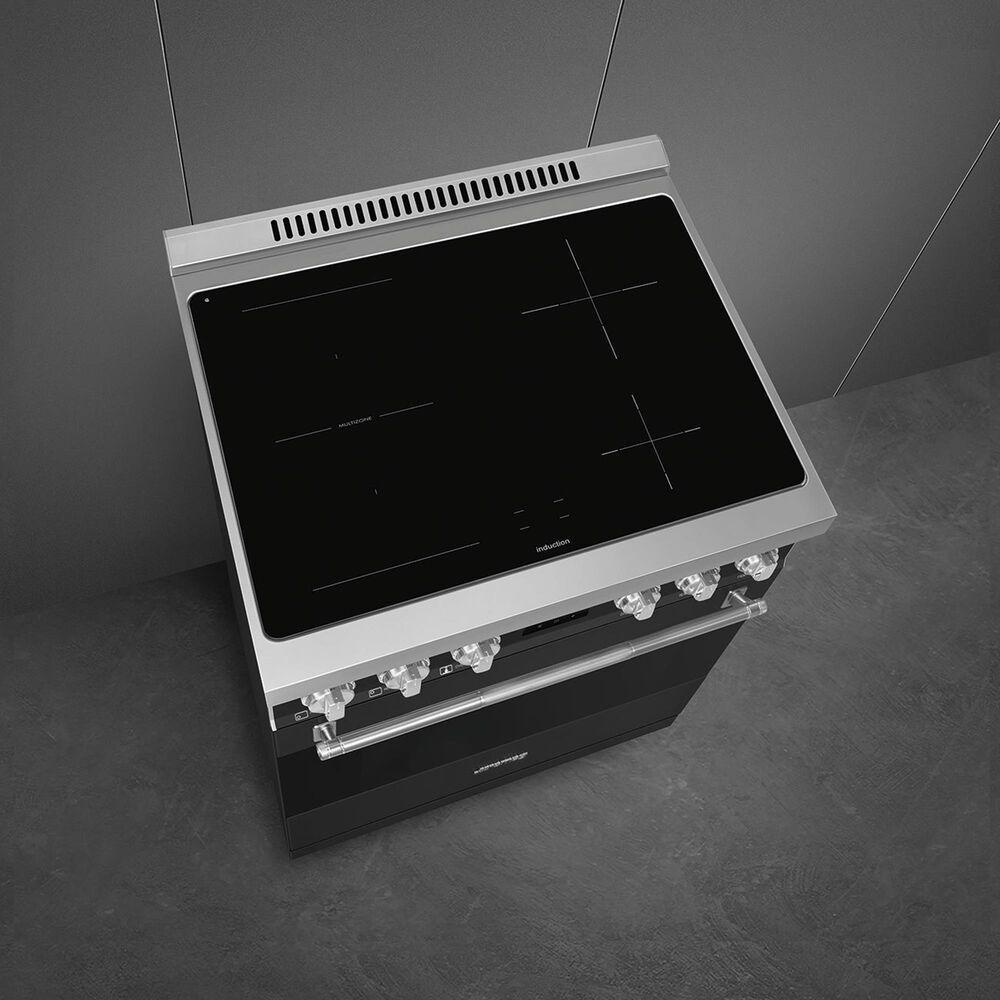 SMEG Professional 30" Induction Electric Range in Matte Black, , large
