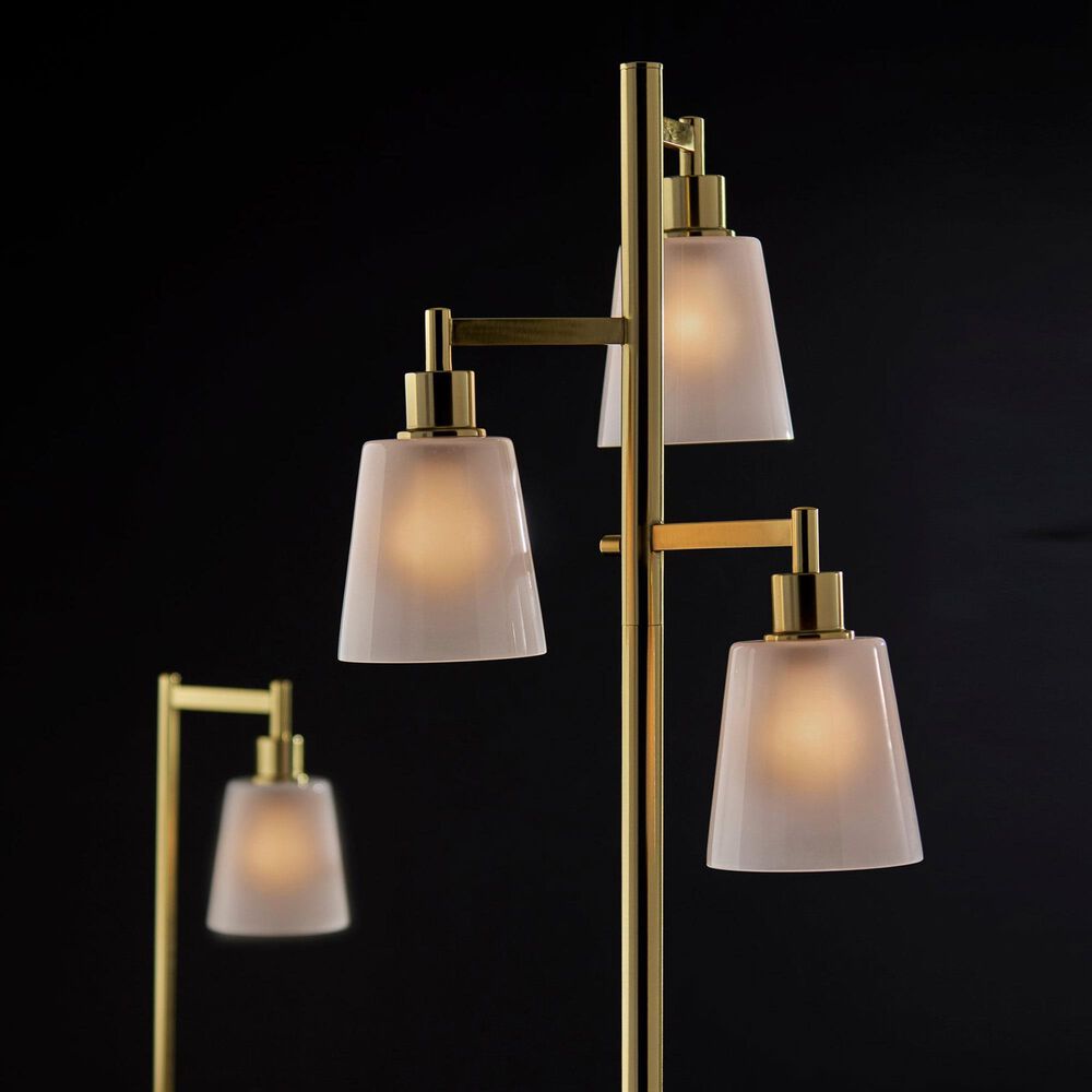 Adesso Gio Floor Lamp in Painted Brass, , large