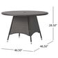 Hearth and Haven Corsica Outdoor Wicker Dining Table with Circular Top, Brown, , large