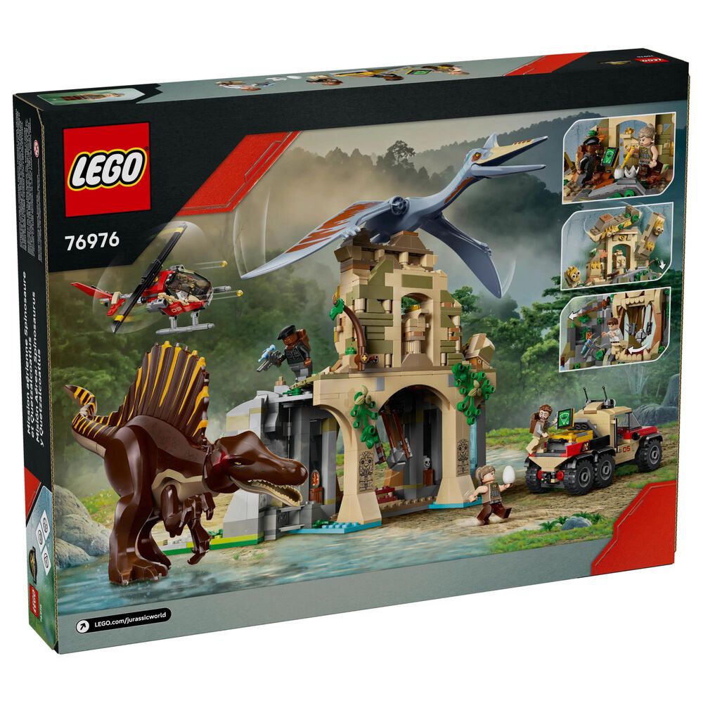 LEGO Jurassic World - Spinosaurus with Quetzalcoatlus Air Mission Building Set in Pearl Gold, Olive Green and Dark Orange, , large