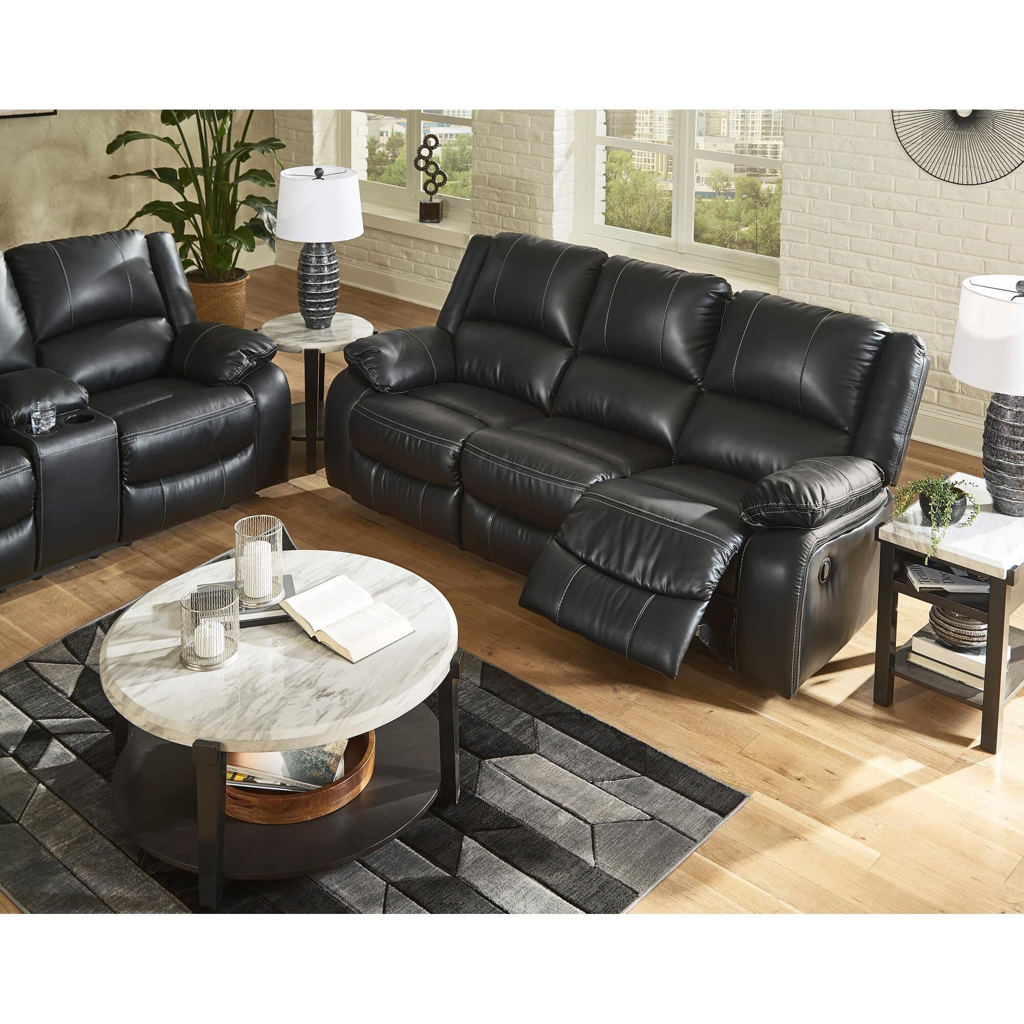Ashley calderwell clearance reclining sofa