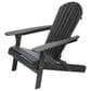 Hearth and Haven Malibu Outdoor Folding Adirondack Chair with Slatted Seating in Dark Gray, , large