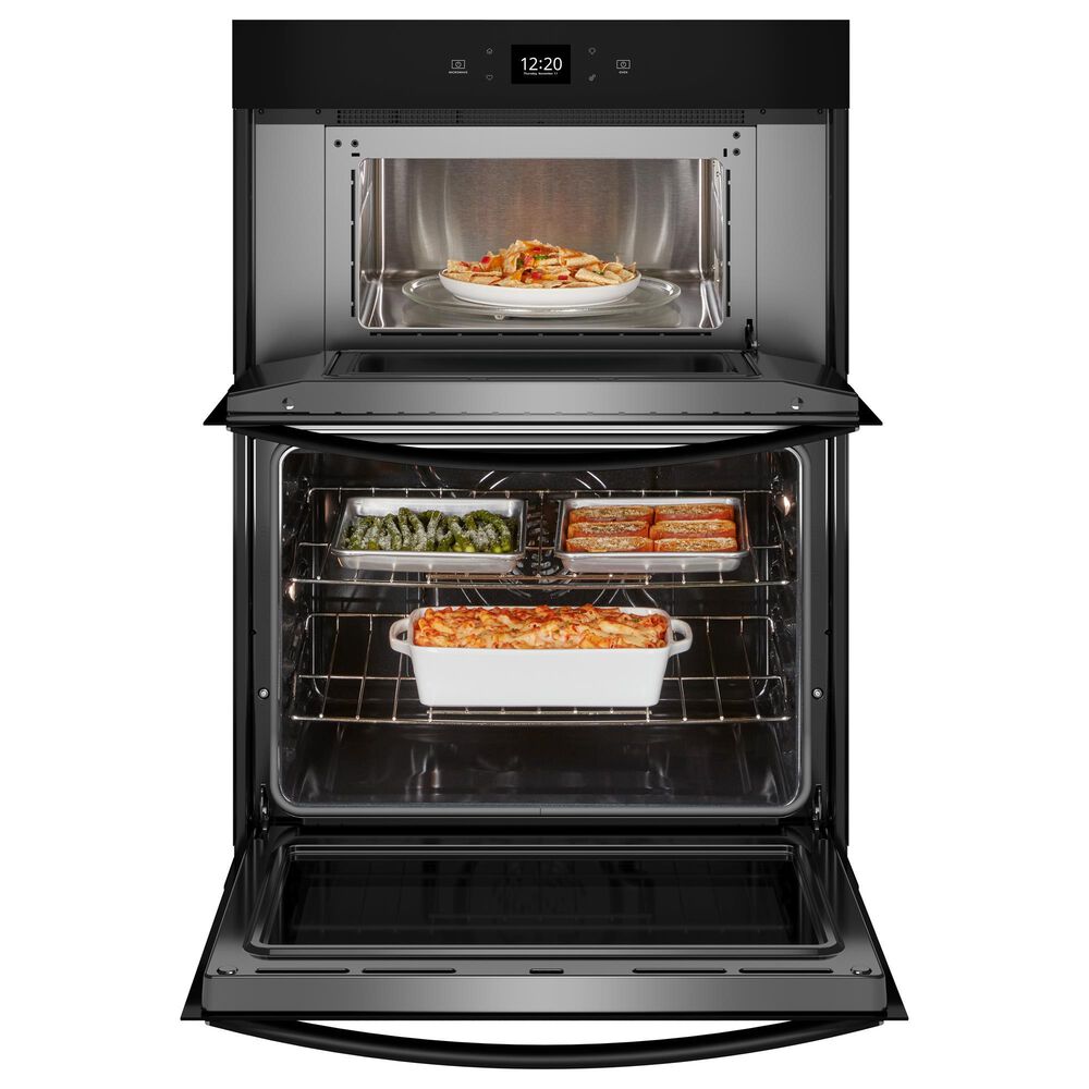 Whirlpool 27&quot; Self-Cleaning Convection Air Fry Convection Smart Microwave Wall Oven Combo in Black, , large