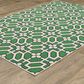 Oriental Weavers Havana Ivory and Green 6"7" x 9"2" Indoor/Outdoor Area Rug, , large
