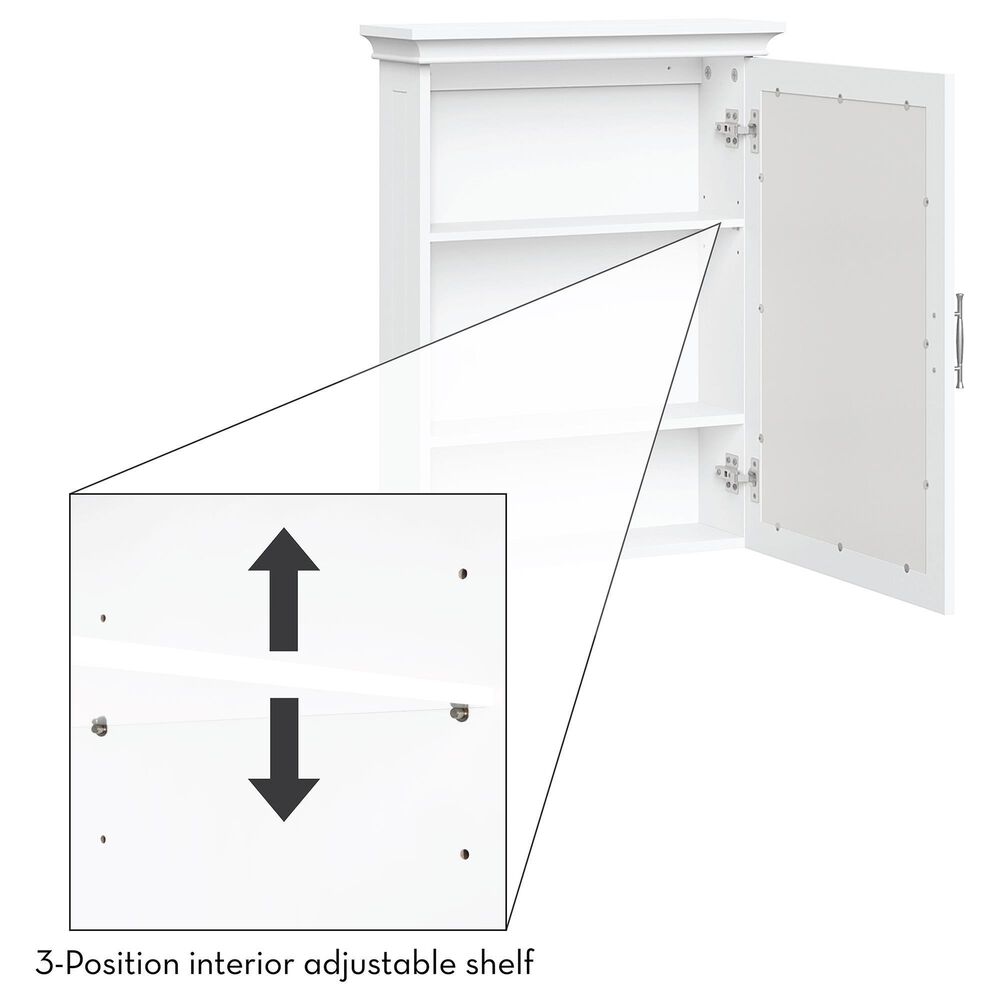 RiverRidge Home Somerset Wall Cabinet with Mirror in White, , large