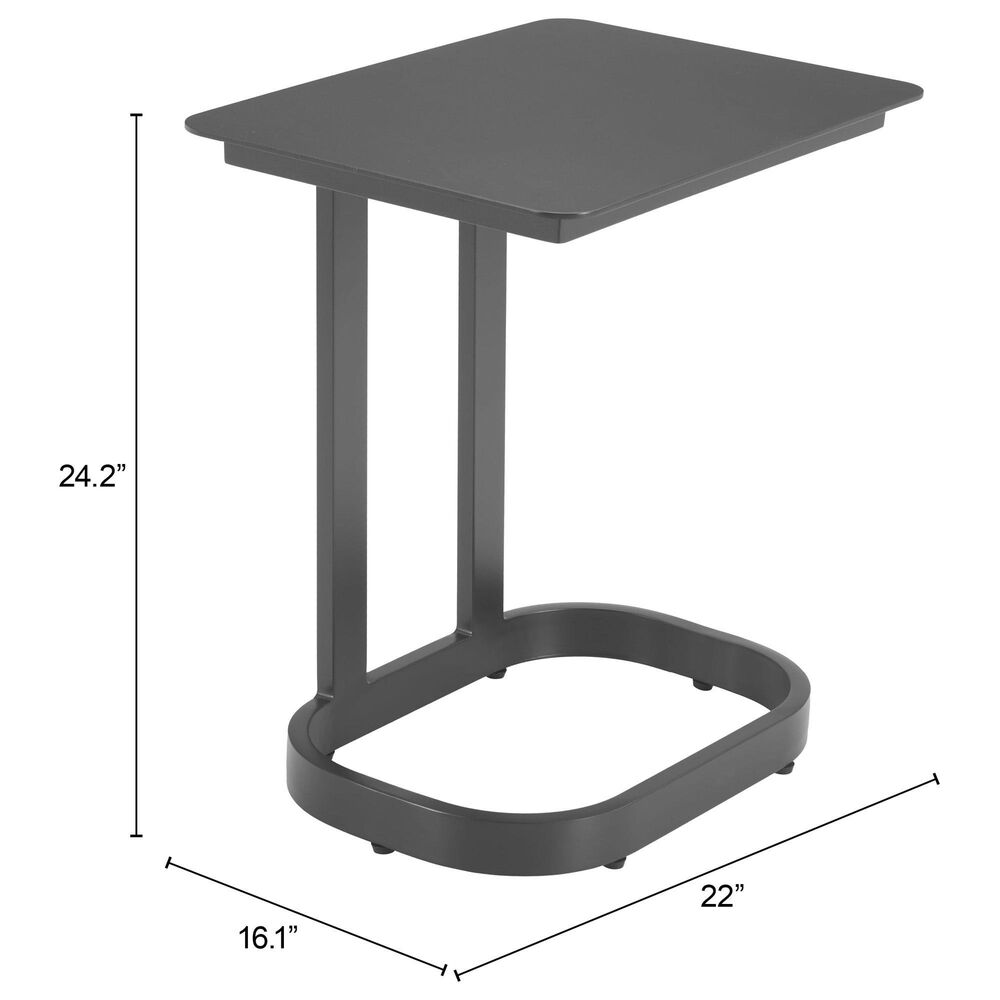 Zuo Modern Friss Patio End Table in Black, , large
