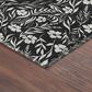 Dalyn Rug Company Soft Essentials Floral Black 10" x 14" Indoor/Outdoor Area Rug, , large