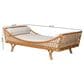 Baxton Studio Akemi Twin Rattan Daybed with Cushion in Light Honey, , large