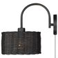 Golden Lighting Erma 1-Light Wall Sconce in Matte Black, , large