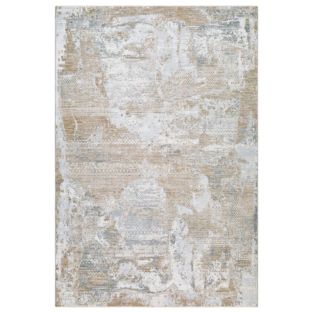 Surya Brunswick BWK-2329 7"10" x 10"2" Cream, Light Slate, Blue, Olive, Seafoam and Taupe Area Rug, , large