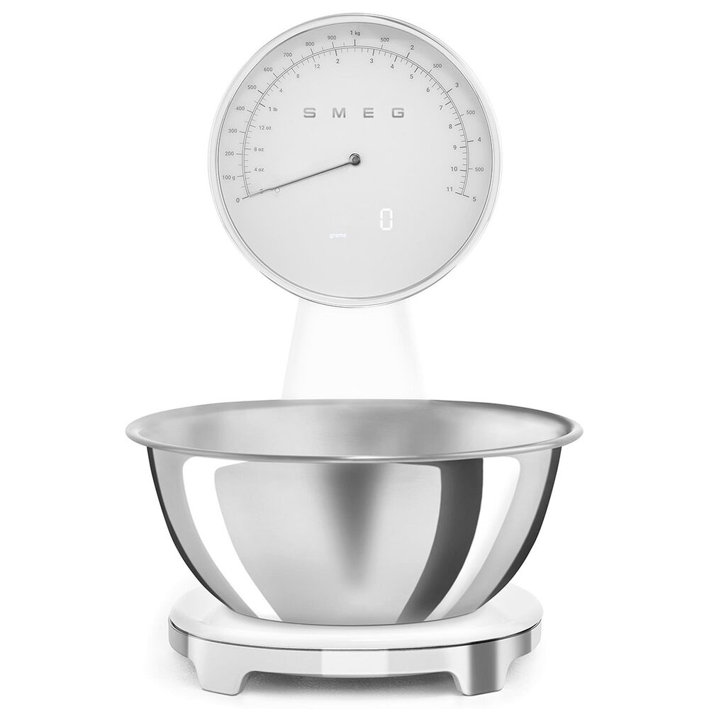 SMEG 50&#39;s Retro Style Kitchen Scale in White and Chrome, , large