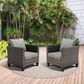 HOMLUX Patio Lounge Chair in Dark Gray (Set of 2), , large