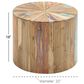 Maple and Jade Handmade Pinwheel Drum Accent End Table in Light Brown, , large