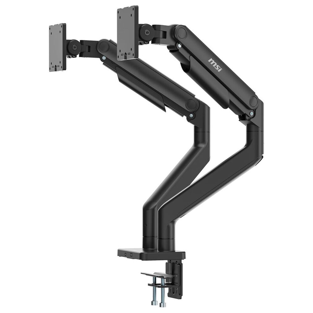 MSI Full-Motion Dual Monitor Desk Mount for 17 to 45" Displays in Matte Black, , large