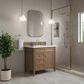 James Martin Brittany 36" Single Bathroom Vanity in Pecan with 3 cm White Zeus Silestone Top and Rectangular Sink, , large