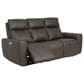 Aurora Furnishings Power Headrest Reclining Sofa in Dallas Espresso, , large