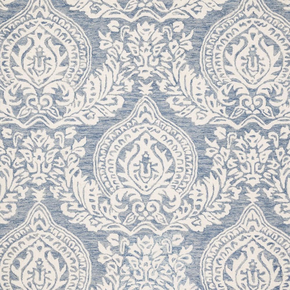 Safavieh Micro-Loop MLP512M 2&#39;3&quot; x 7&#39; Blue and Ivory Runner, , large