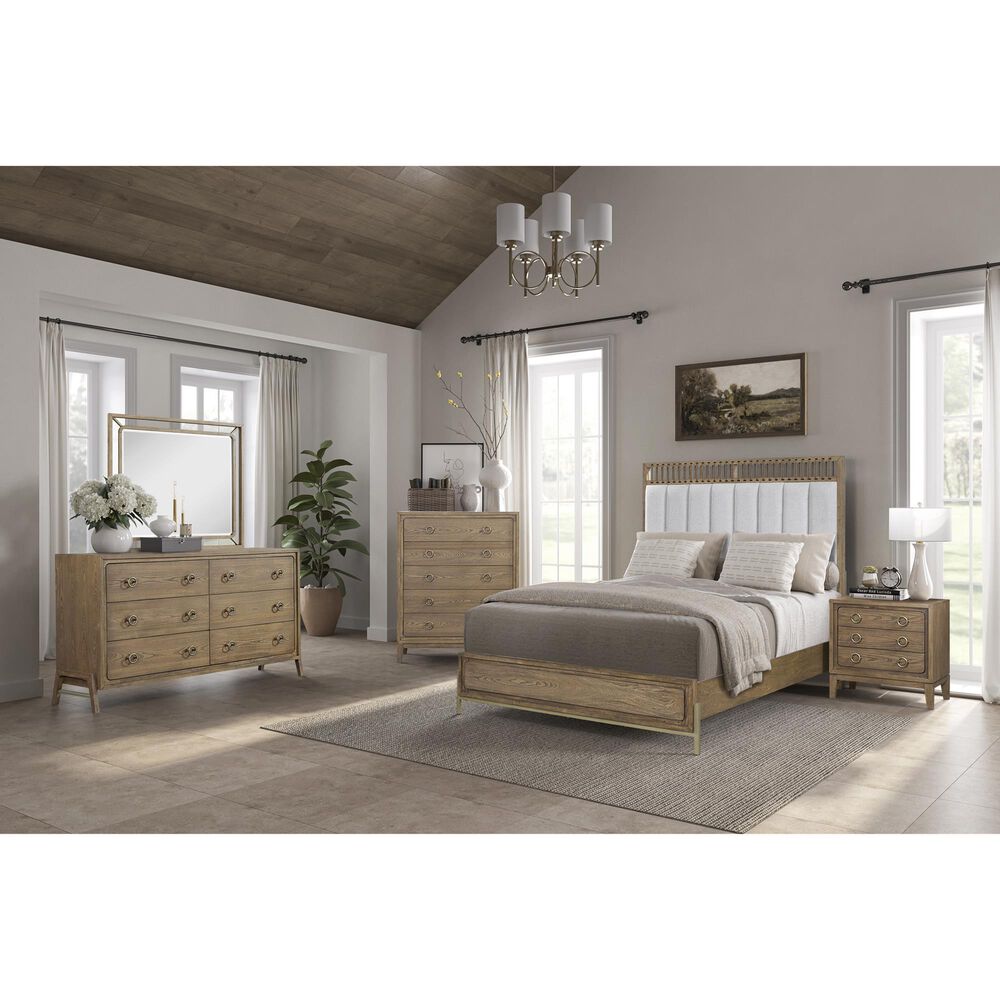 Sterling Timber Elure Wood and Metal Dresser Mirror in Latte, , large