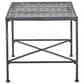 Hearth and Haven Luna Outdoor Metal Coffee Table with Lattice Top in Black, , large