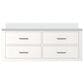 Lexora Home Castor 48" Single Bathroom Vanity in White with 2 cm White Cultured Marble Top and Rectangular Sink, , large