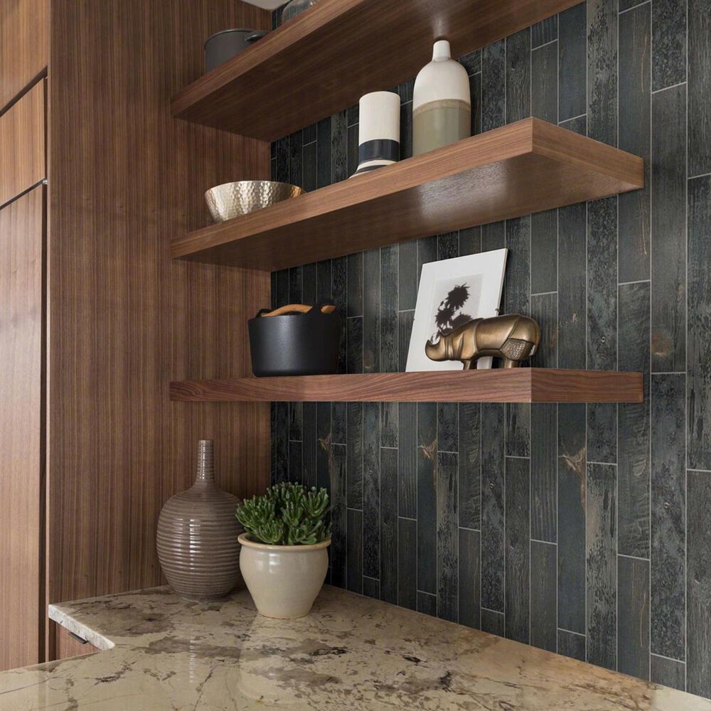 Shaw Emberwood Carbon 2.5&quot; x 16&quot; Porcelain Tile, , large