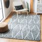 Safavieh Micro-Loop 4" x 6" Light Blue and Charcoal Area Rug, , large