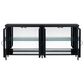 Crestview Collection Hopkins 4-Door Sideboard in Black and Clear, , large