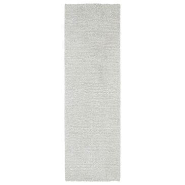Kaleen Rugs Cotton Bloom Shag 2"3" x 8" Silver Runner, , large