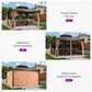 HOMLUX 10" x 12" Hardtop gazebo with double roof in Bronze, , large
