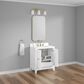 37B Kinsale 30" Single Bathroom Vanity Cabinet in Bright White with White Composite Stone Top and Backsplash, , large