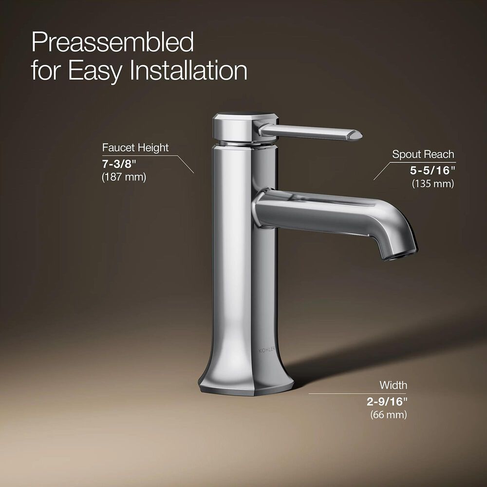 Kohler Occasion Single-Handle Bathroom Sink Faucet in Polished Chrome, , large
