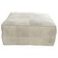 Maple and Jade 35" Low Profile Square Stuffed Pouf in Gray, , large