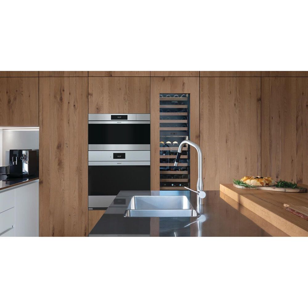 Wolf Appliances M Series 30" Single Electric Plumbed Wall Oven with Convection Steam in Stainless Steel, , large