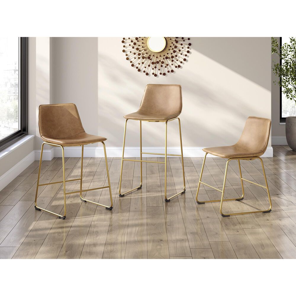 Ashley Ciabori 23.75" Counter Height Barstool in Gold, , large