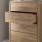 Ashley Gramburg 5-Drawer Chest in Warm Natural Brown, , large