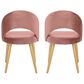Safavieh Giani Dining Chair in Dusty Rose and Gold (Set of 2), , large