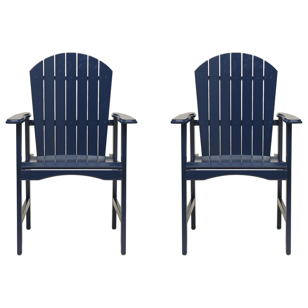 Hearth and Haven Outdoor Adirondack Dining Chair in Blue Navy (Set of 2), , large