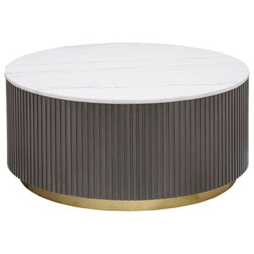 Pacific Landing Jason Coffee Table in White, Charcoal and Brushed Gold, , large