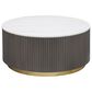 Pacific Landing Jason Coffee Table in White, Charcoal and Brushed Gold, , large
