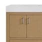 37B Alanya 72" Double Bathroom Vanity in Warm Oak with White Composite Stone Top, , large
