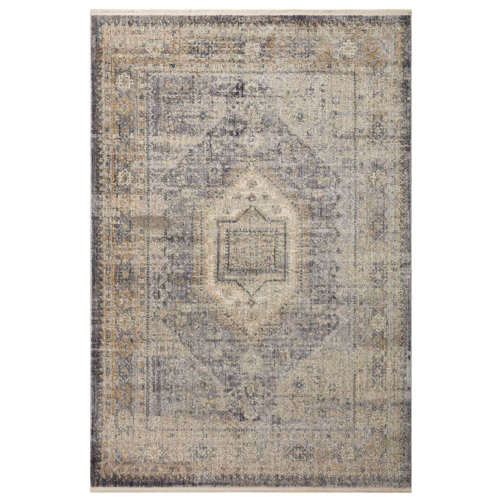 Magnolia Home Janey JAY-02 5"3" x 7"8" Slate and Gold Area Rug, , large