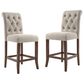 Furniture of America Zimmerman Counter Chair in Rustic Oak (Set of 2), , large