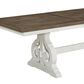 Hawthorne Furniture Drake 40 X 76-98" Trestle Table in Rustic White & French Oak, , large