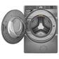 Whirlpool 5.0 Cu. Ft. Smart Front Load Washer and 7.4 Cu. Ft. Smart Electric Dryer Laundry Pair in Radiant Silver, , large