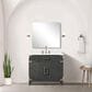 Lexora Home Laurel 36" Single Bathroom Vanity in Black Oak with White Quartz Top and Rectangular Sink, , large