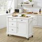 Crosley Furniture Lacey Kitchen Island in White, , large